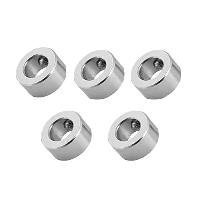 Image of Heayzoki Shaft Lock Collar T8 Lead Screw Ring Nickel Plated Iron Isolation for 3D Printer, 5 Pcs 8mm Stainless Steel Printer