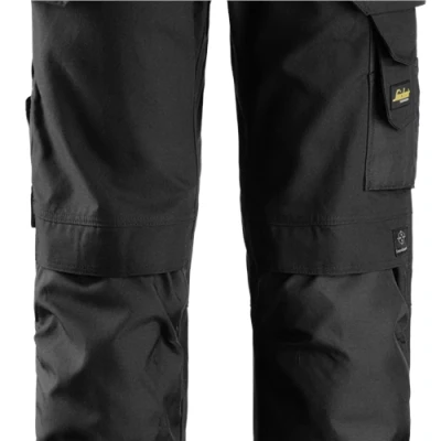 Image of Snickers Craftsmen Holster Pockets Trousers, Canvas+ Black/Black Waist 33&quot; Inside leg 32&quot;