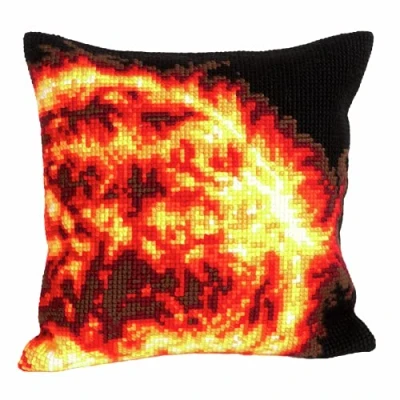 Image of Collection d&#039;Art Cross Stitch Cushion Kit: Sun