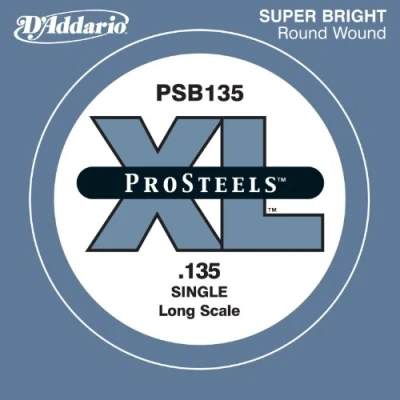 Image of D&#039;Addario PSB135 ProSteels Bass Guitar Single String, Long Scale, .135