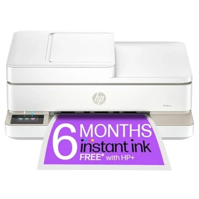Image of HP Envy 6520e All in One Printer Perfect for Home Colour Wireless Print, Scan &amp; Copy 3 Months of Instant Ink Included Automatic 2 sided Photo Printing Document Feeder Beige