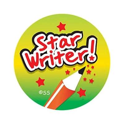 Image of SuperStickers Star Writer Sticker (Pack of 125 x 28mm Stickers),DMS10866