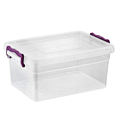Image of Asude 10L 20L 30L Plastic Storage Box Container Boxes Lid Handles Home Office (10L)