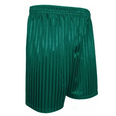 Image of BRAND KRUZE Unisex Kids School PE Shorts Uniform Boys Girls Gym Football Sports Stripe Pull Up Adjustable Drawstring 3 13 Years Green 11 12