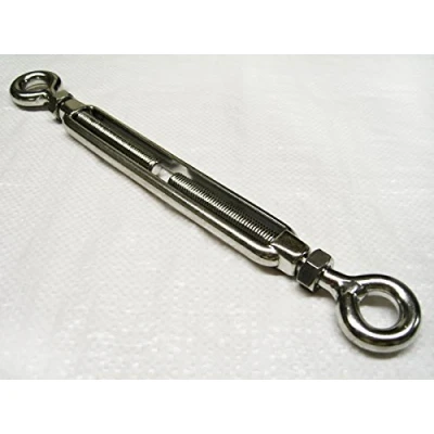 Image of Eye Turnbuckle Stainless Steel M8 (13MM Eyes Open Body Straining Screw Rigging Tensioner)