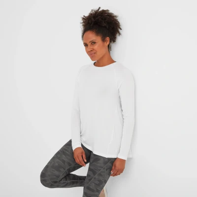 Image of TOG24 Tanton Womens Tech Long Sleeved T Shirt, Scoop Neck, Raglan Sleeves, Supersoft, Lightweight Stretch Fabric