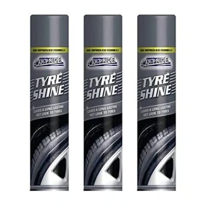 Image of Car Cleaning Sprays Pride Instant Valet, Interior Clean ‘N’ Shine, Leather Seat Spray 250ml, Black Pack, Body Polish Wax, Tyre Shine (Car 300ml, Pack of 3)