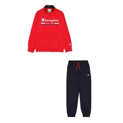 Image of Champion Boy&#039;s Legacy Graphic Shop B (306845) Ultra Light Soft Compact Powerblend Terry High Neck Tracksuit, Red (RS011), 3 4 Years