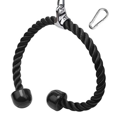 Image of Triceps Rope 70cm/90cm Machine Attachment Cable Nylon Braided Heavy Duty Tricep for Fitness with Non Slip HandlesTraining Multi Gym Workout,Biceps,Triceps,Gym or Home