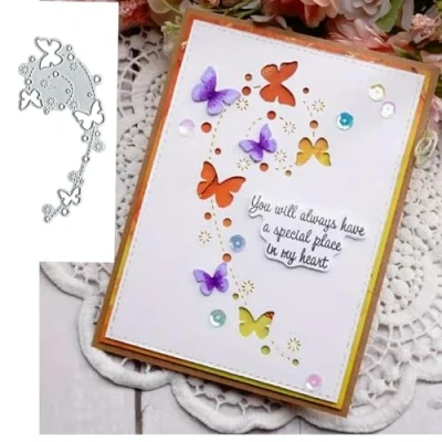Image of Lots of Butterfly Metal Die Cuts for Card Making,Christmas Cutting Dies Cut Stencils DIY Scrapbooking Album Decorative Embossing Paper Craft