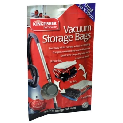 Image of Kingfisher Vacuum Storage Bag, Transparent, 50 x 70 cm, Pack of 3