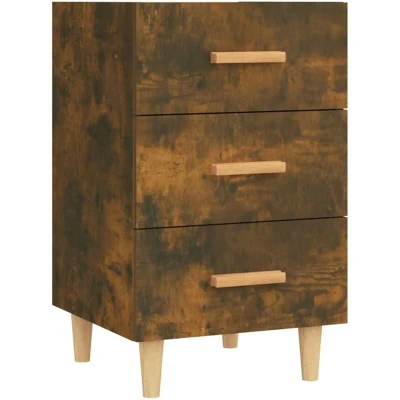 Image of vidaXL Bedside Cabinet Smoked Oak 40x40x66 cm Engineered Wood