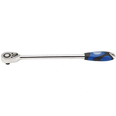 Image of Draper Extra Long Reversible Quick Release Soft Grip Ratchet, 1/2&quot; Sq. Dr., 48 Tooth