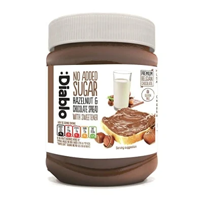 Image of Diablo No Added Sugar Hazelnut Chocolate Spread 350 grams (4 Pack)