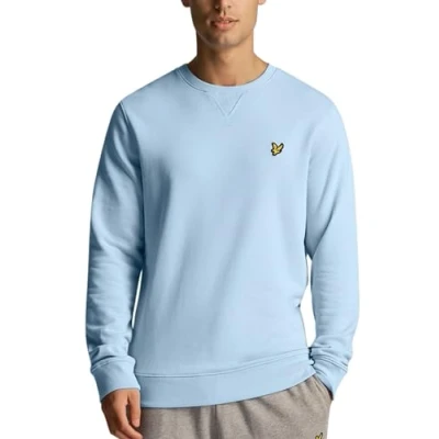 Image of Lyle &amp; Scott CREW NECK Sweatshirt, Men&#039;s, Size: XL, Light blue