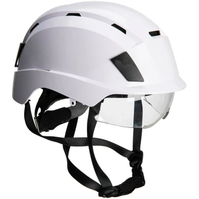 Image of Portwest Integrated Visor Helmet White