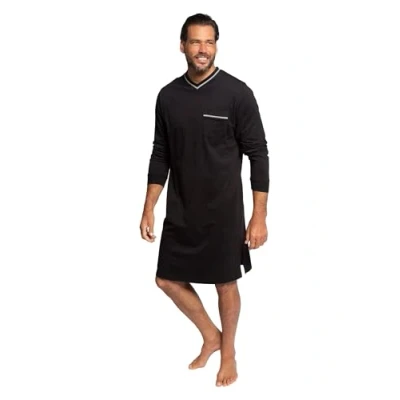 Image of JP 1880 Men&#039;s Nightgown Long Pyjamas, Black, XXXXXXL