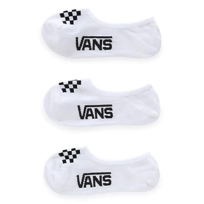 Image of Vans Girl&#039;s Classic Canoodle (US 1 6, 3 pack) Socks, White Black, One Size (EU 31.5 38)