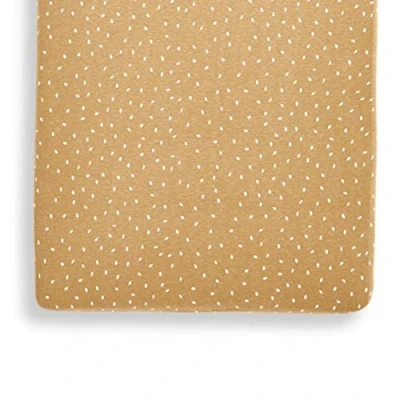 Image of The Little Green Sheep Organic Crib Fitted Sheet Honey Rice