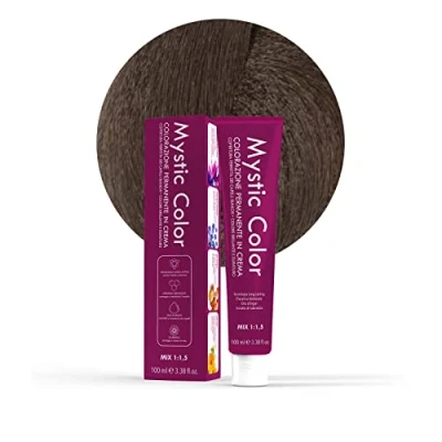Image of Mystic Color Permanent Cream Colouring with Argan Oil and Calendula Long Lasting Hair Dye Ash Blonde 7.1 100ml