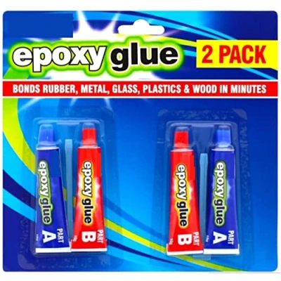 Image of 4 Pack Epoxy Hardener &amp; Resin Glue Adhesive Kit Bonds Glass Metal Plastics Wood