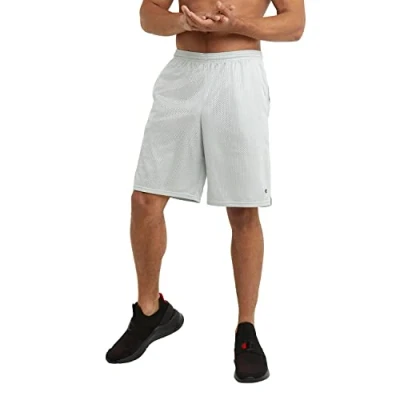 Image of Champion mens81622Long Mesh Short with Pockets Gray Medium