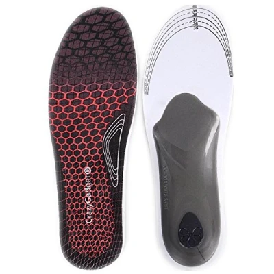 Image of CrazyGadget® Premium 3D Orthotic High Arch Support Comfort Foot Massage Heel Cushion Shoe Trainer Boots Insoles Pad with Ergonomic Technology (1 Pair) (7 12)