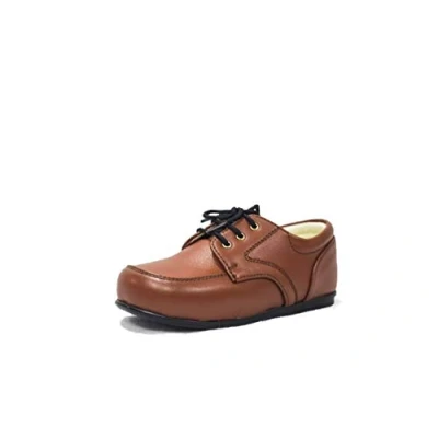 Image of Early Steps Baby Boys Royal Lace Up Shoes in Brown (Infant 6)