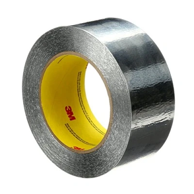 Image of 3M 85641 Aluminum Foil Tape, 2 In x 60 yd 4.6 mil, 425, Foil, Silver