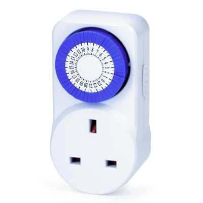 Image of Status: IONOS 24 Hour Mini Timer Switch Segment Light White UK Plug ION24HMINIT10