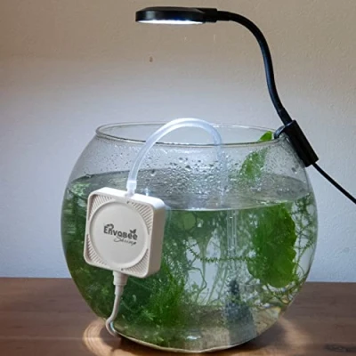 Image of Aquarium Mini Air Pump Ultra Silent for Nano fish shrimp Oxygen Tank Energy Saving Tanks up to 50 Litre,1W (White)