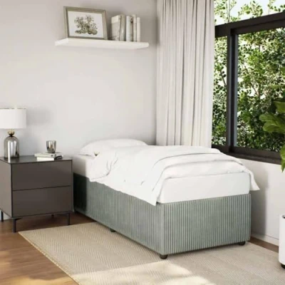 Image of vidaXL Bed Frame without Mattress Light Grey 80x200 cm Velvet