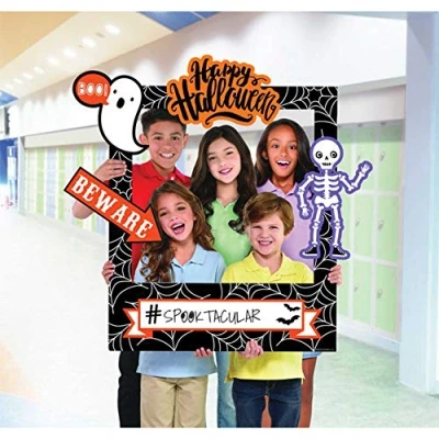 Image of Amscan 3900182 15pc Customisable Giant Halloween Photo Booth Frame Fun Spooky Party Prop