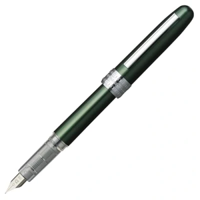 Image of PLATINUM Plaisir PGB 1000#41 Fountain Pen/Nib Size F Fine/Colour: Green/Handmade/Plastic Packaging/Fountain Pen