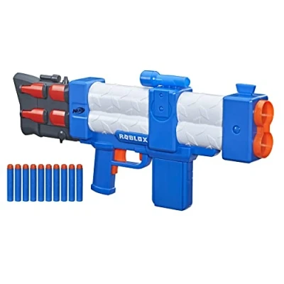 Image of Nerf Roblox Arsenal: Pulse Laser Motorised Dart Blaster, 10 Darts, Clip, Code to Unlock In Game Virtual Item