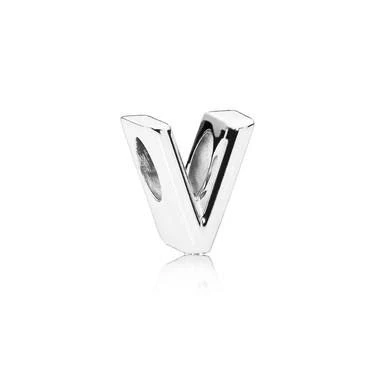 Image of Pandora Letter V Alphabet Charm 797476