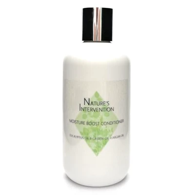 Image of Nature&#039;s Intervention Moisture Boost Conditioner 99% Natural. Castor, Argan, Eucalyptus. No Sulfates/Parabens/Silicones, pH 5.5, Sensitive Skin. 250ml