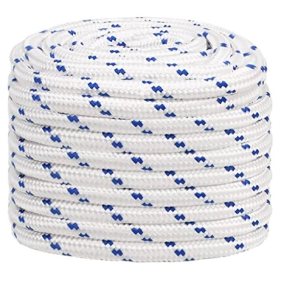 Image of &#039;vidaXL Polypropylene Boat Rope Heavy duty, Weather resistant White Marine for Boating, Sailing, and Fishing 20mm Thick 100m Long