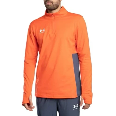 Image of Under Armour Midlayer Long sleeved top, Men&#039;s, Size: Medium, Fire/downpour gray/white