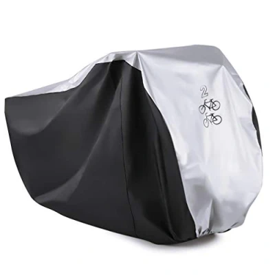 Image of WooZuu Bike Cover for 2 Bikes Cycle Bicycle Rain Waterproof All Weather Dust Resistant UV Protection Ideal Mountain Bike, Road