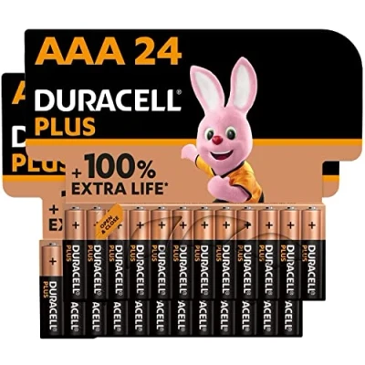 Image of 24x Duracell MN2400 Plus Power AAA Triple A Size Remote Battery Batteries