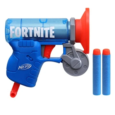 Image of Nerf Fortnite MicroShots Micro Grappler Mini Dart Firing Blaster, Equipment Design, Includes 2 Official Elite Darts