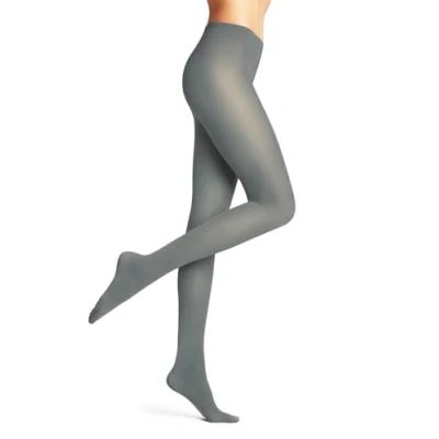 Image of FALKE Women&#039;s Pure Matt 50 DEN W TI Semi Opaque Plain 1 Pair Tights, Grey (Shark 3258) new eco friendly, S