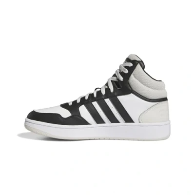 Image of adidas Men&#039;s Hoops 3.0 Mid Lifestyle Basketball Classic Vintage Shoes, Cloud White/core Black/Orbit Grey, 11 UK