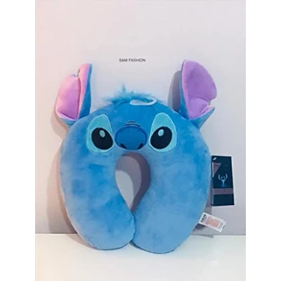 Image of New Disney Stitch Blue Neck Travel Pillow Support Cushion Holiday Primark