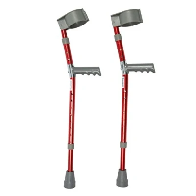 Image of Drive Medical Children&#039;s Aluminium Adjustable Forearm Crutches Red (Pair)