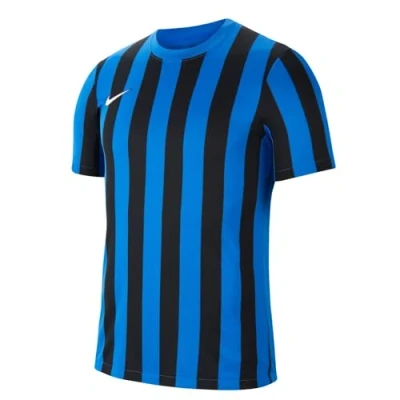Image of NIKE Men&#039;s Dri fit Division Iv Short Sleeve Jersey, Royal Blue/Black/White, M UK