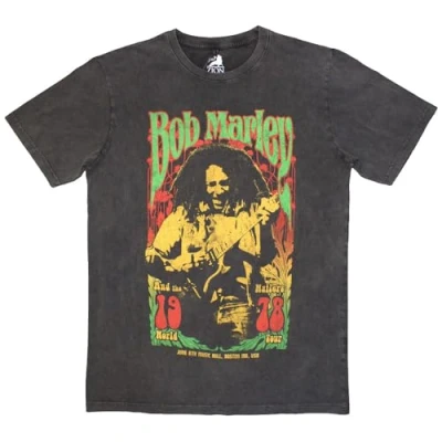 Image of Paradiso Clothing BOB Marley 1978 Print Tshirt, Size: XXL, Charcoal