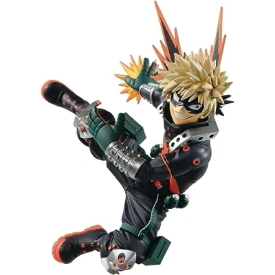 Image of Banpresto BP17617 MY HERO ACADEMIA Katsuki Bakugo Figurine Amazing Heroes, Black, 12cm
