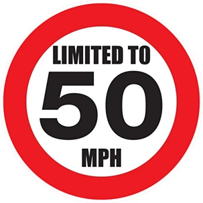 Image of 50 mph Speed Restriction Vinyl Sticker Lorry Van Car